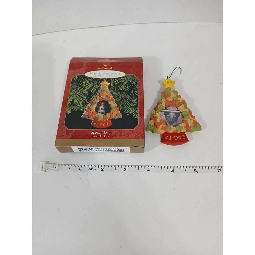 1999 Hallmark Keepsake Ornament Special Dog Photo Holder With Original Box